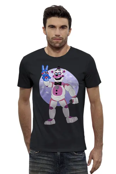 Заказать мужскую футболку в Москве. Футболка базовая Five Nights at Freddy’s от weeert - готовые дизайны и нанесение принтов.