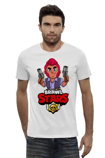Заказать мужскую футболку в Москве. Футболка базовая BRAWL STARS COLT от geekbox - готовые дизайны и нанесение принтов.