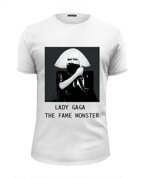 Заказать мужскую футболку в Москве. Футболка базовая LADY GAGA The Fame Monster от mal4ik_gt - готовые дизайны и нанесение принтов.
