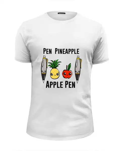 Заказать мужскую футболку в Москве. Футболка базовая Pen Pineapple Apple Pen  от cherdantcev - готовые дизайны и нанесение принтов.