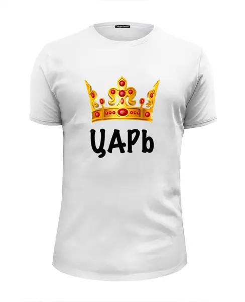 Заказать мужскую футболку в Москве. Футболка базовая корона от THE_NISE  - готовые дизайны и нанесение принтов.