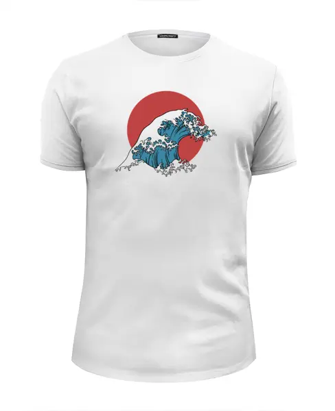 Заказать мужскую футболку в Москве. Футболка базовая Япония от andr - готовые дизайны и нанесение принтов.