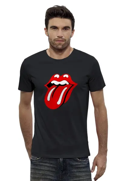 Заказать мужскую футболку в Москве. Футболка базовая The Rolling Stones от coolmag - готовые дизайны и нанесение принтов.