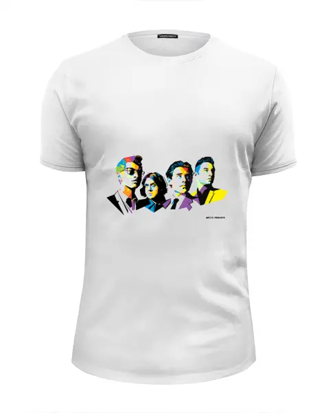 Заказать мужскую футболку в Москве. Футболка базовая Arctic Monkeys от Fedor - готовые дизайны и нанесение принтов.