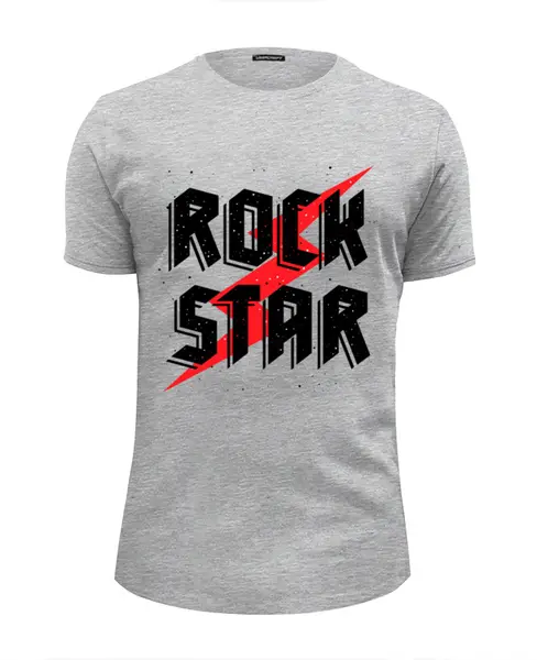 Заказать мужскую футболку в Москве. Футболка базовая ROCK STAR  от T-shirt print  - готовые дизайны и нанесение принтов.