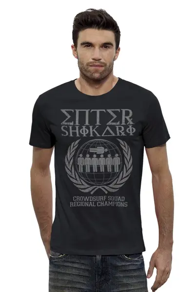 Заказать мужскую футболку в Москве. Футболка базовая Enter Shikari от geekbox - готовые дизайны и нанесение принтов.