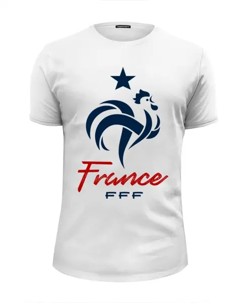 Заказать мужскую футболку в Москве. Футболка базовая Сборная Франции от geekbox - готовые дизайны и нанесение принтов.
