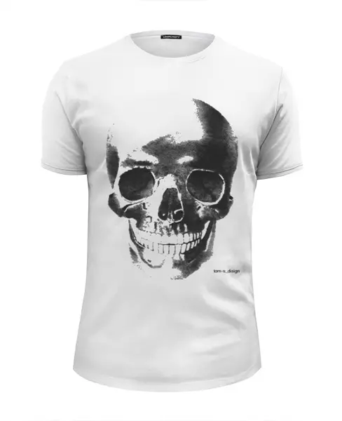 Заказать мужскую футболку в Москве. Футболка базовая skull №2 Tom-s_design от tom-s_design - готовые дизайны и нанесение принтов.