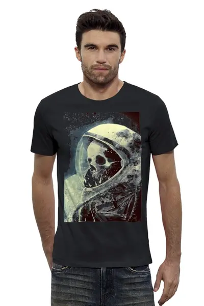Заказать мужскую футболку в Москве. Футболка базовая мертвый космос от ded178 - готовые дизайны и нанесение принтов.
