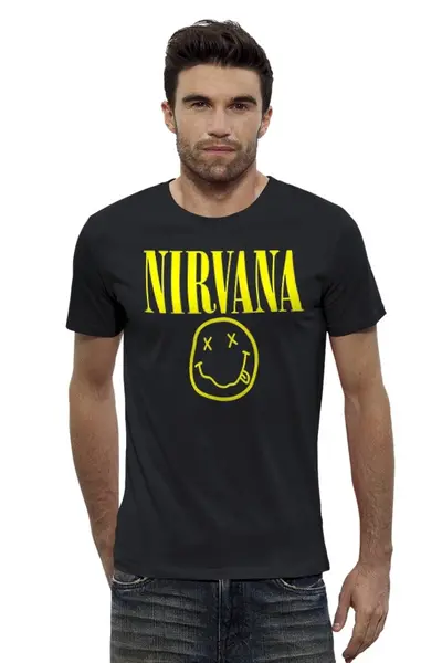 Заказать мужскую футболку в Москве. Футболка базовая Nirvana от dizer - готовые дизайны и нанесение принтов.