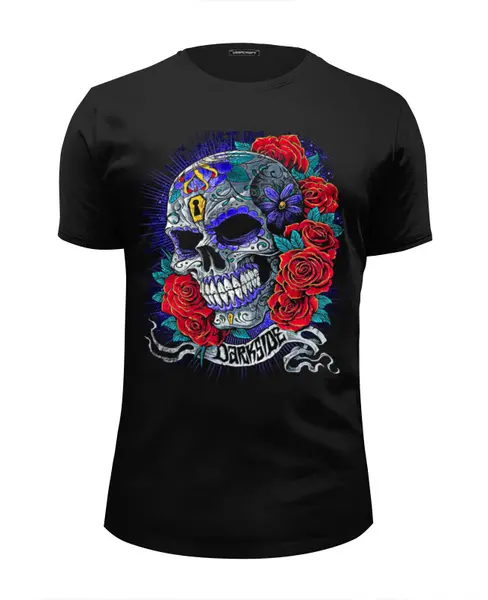 Заказать мужскую футболку в Москве. Футболка базовая Skull Art от Leichenwagen - готовые дизайны и нанесение принтов.
