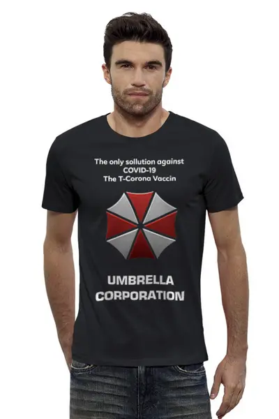 Заказать мужскую футболку в Москве. Футболка базовая UMBRELLA ACADEMY от robus - готовые дизайны и нанесение принтов.