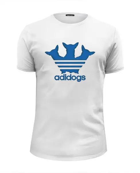 Заказать мужскую футболку в Москве. Футболка базовая Adidogs от balden - готовые дизайны и нанесение принтов.