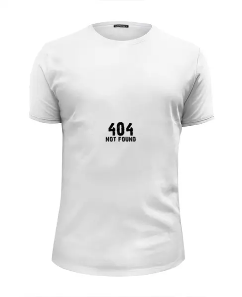Заказать мужскую футболку в Москве. Футболка базовая 404 error от Макс Сивов - готовые дизайны и нанесение принтов.