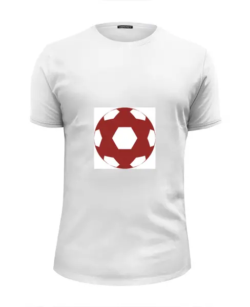 Заказать мужскую футболку в Москве. Футболка базовая красный мяч от nikol - готовые дизайны и нанесение принтов.