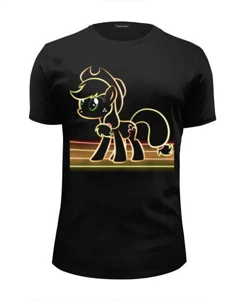 Заказать мужскую футболку в Москве. Футболка базовая My Little Pony: Applejack от cigaretko - готовые дизайны и нанесение принтов.