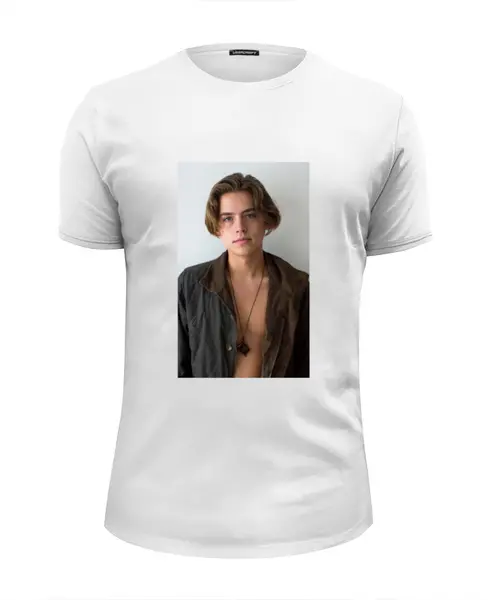 Заказать мужскую футболку в Москве. Футболка базовая Cole Sprouse от Polilog - готовые дизайны и нанесение принтов.