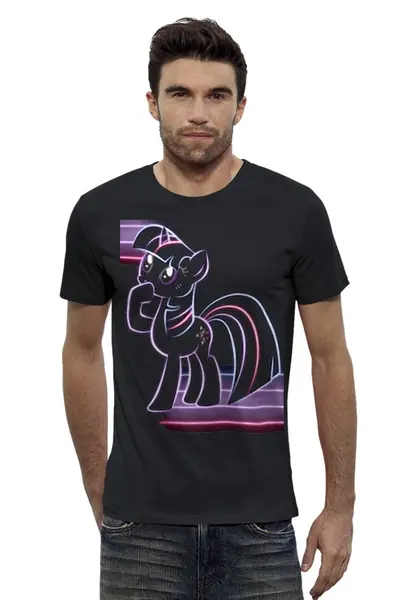 Заказать мужскую футболку в Москве. Футболка базовая My Little Pony: Twilight Sparkle от cigaretko - готовые дизайны и нанесение принтов.