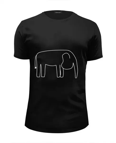 Заказать мужскую футболку в Москве. Футболка базовая Белый слон от Vadim Koval - готовые дизайны и нанесение принтов.