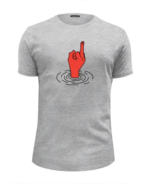Заказать мужскую футболку в Москве. Футболка базовая Red finger от Feinerburger  - готовые дизайны и нанесение принтов.