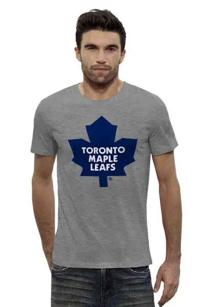Заказать мужскую футболку в Москве. Футболка базовая Toronto Maple Leafs / NHL Canada от KinoArt - готовые дизайны и нанесение принтов.