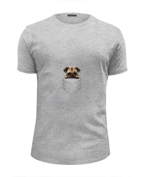 Заказать мужскую футболку в Москве. Футболка базовая Собака в кармане от Xieros - готовые дизайны и нанесение принтов.