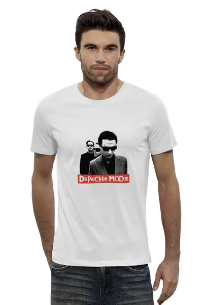 Заказать мужскую футболку в Москве. Футболка базовая Depeche Mode - The Band от Black Pimpf - готовые дизайны и нанесение принтов.