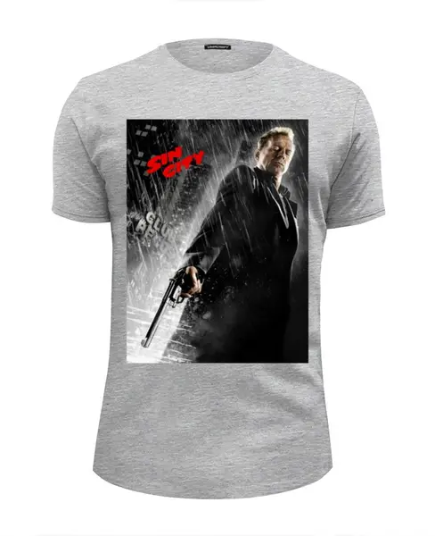 Заказать мужскую футболку в Москве. Футболка базовая Sin City / Город Грехов от KinoArt - готовые дизайны и нанесение принтов.