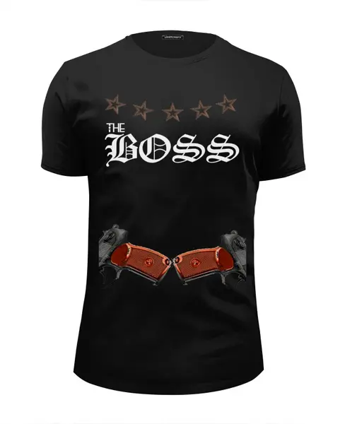 Заказать мужскую футболку в Москве. Футболка базовая The Boss от sarafanshop - готовые дизайны и нанесение принтов.
