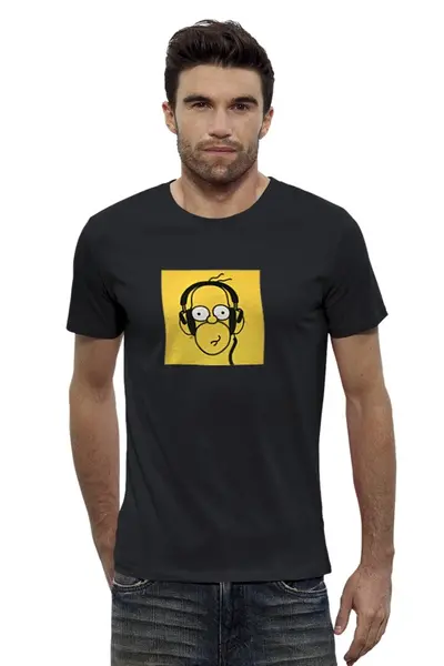 Заказать мужскую футболку в Москве. Футболка базовая Simpsons от Max - готовые дизайны и нанесение принтов.