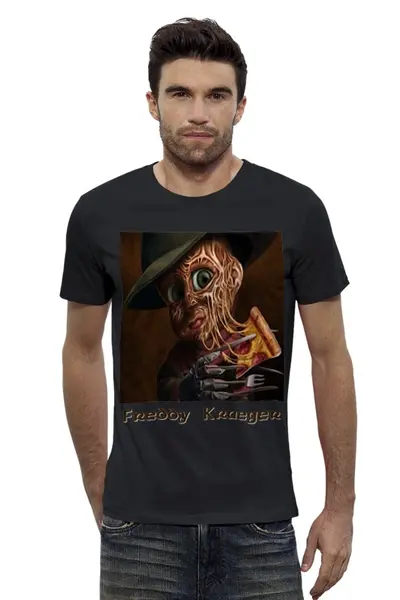 Заказать мужскую футболку в Москве. Футболка базовая Freddy  Krueger/ Фредди Крюгер от vita22 - готовые дизайны и нанесение принтов.