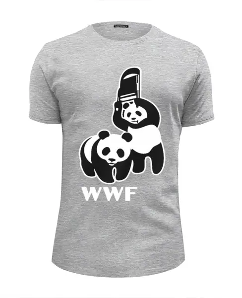 Заказать мужскую футболку в Москве. Футболка базовая WWF Panda от Leichenwagen - готовые дизайны и нанесение принтов.