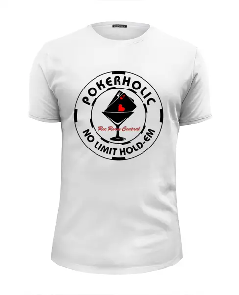 Заказать мужскую футболку в Москве. Футболка базовая Pokerholic от Denis M. - готовые дизайны и нанесение принтов.