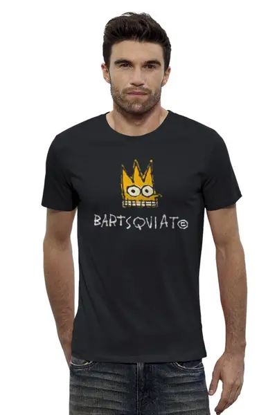 Заказать мужскую футболку в Москве. Футболка базовая BARTsquiat от Just kidding - готовые дизайны и нанесение принтов.