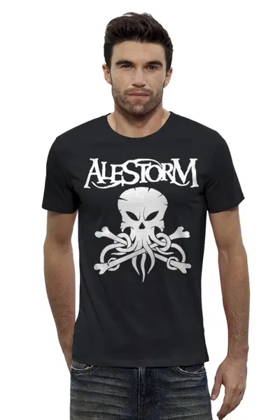 Заказать мужскую футболку в Москве. Футболка базовая Alestorm от geekbox - готовые дизайны и нанесение принтов.