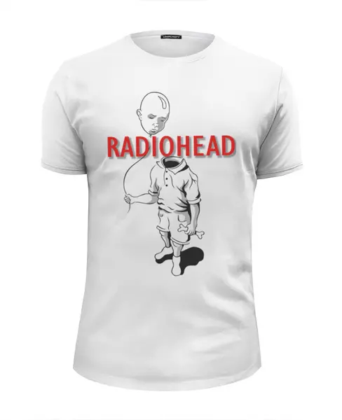 Заказать мужскую футболку в Москве. Футболка базовая Radiohead  от geekbox - готовые дизайны и нанесение принтов.