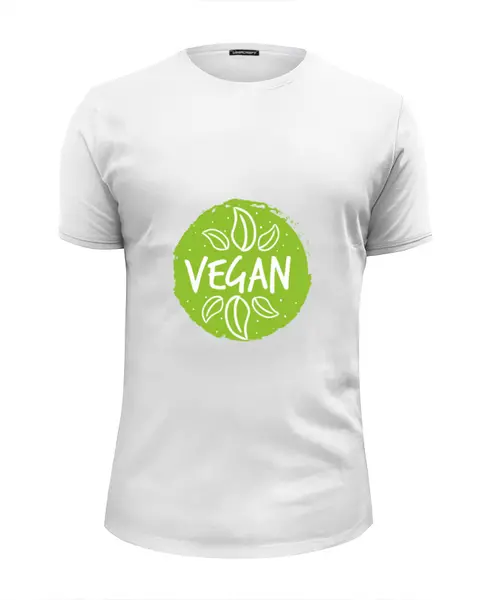 Заказать мужскую футболку в Москве. Футболка базовая Без названия от vegan@thespaceway.info - готовые дизайны и нанесение принтов.