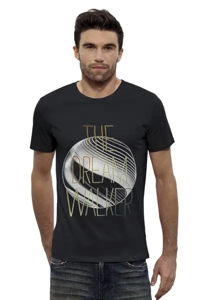 Заказать мужскую футболку в Москве. Футболка базовая The Dream Walker 2 T-Shirt Black tothestars от slider - готовые дизайны и нанесение принтов.