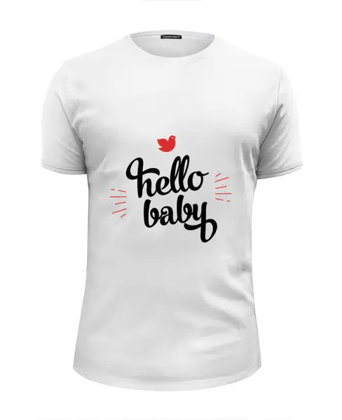 Заказать мужскую футболку в Москве. Футболка базовая Hello baby от zen4@bk.ru - готовые дизайны и нанесение принтов.