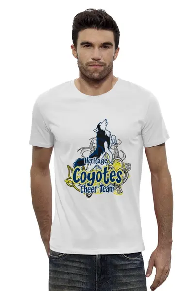 Заказать мужскую футболку в Москве. Футболка базовая Coyotes от ПРИНТЫ ПЕЧАТЬ  - готовые дизайны и нанесение принтов.