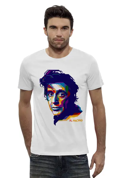 Заказать мужскую футболку в Москве. Футболка базовая  Al Pacino (1) от T-shirt print  - готовые дизайны и нанесение принтов.