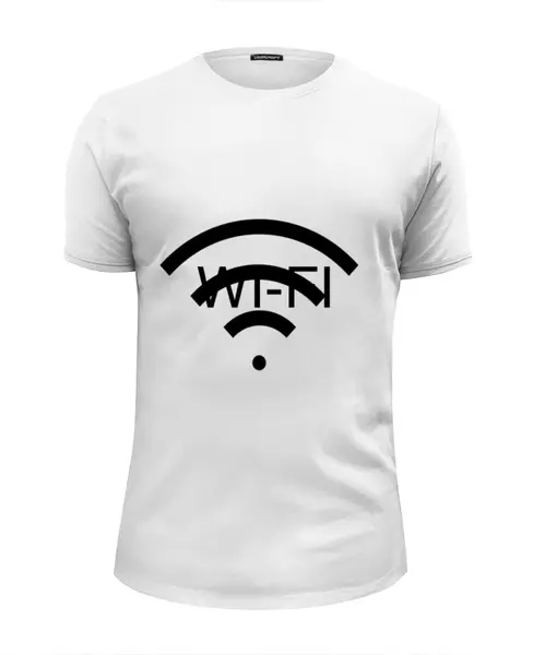 Заказать мужскую футболку в Москве. Футболка базовая WIFI connect от ulfater2@gmail.com - готовые дизайны и нанесение принтов.