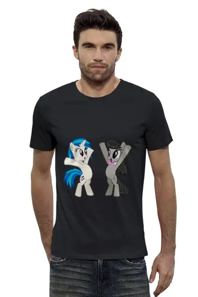 Заказать мужскую футболку в Москве. Футболка базовая Octavia and Vinyl от AppleJack_38rus - готовые дизайны и нанесение принтов.