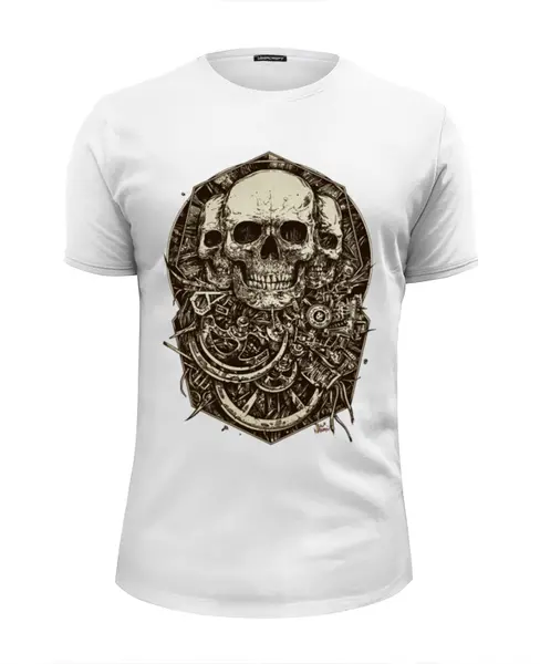Заказать мужскую футболку в Москве. Футболка базовая skulls от corey_93 - готовые дизайны и нанесение принтов.