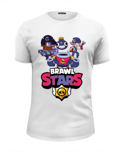 Заказать мужскую футболку в Москве. Футболка базовая Brawl Stars от vista12761@rambler.ru - готовые дизайны и нанесение принтов.
