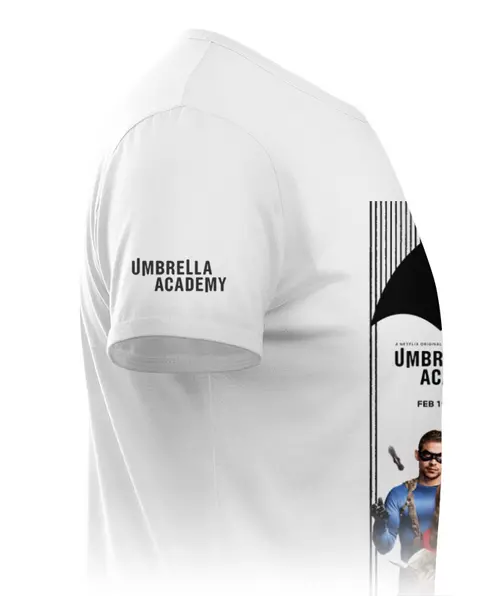 Заказать мужскую футболку в Москве. Футболка базовая UMBRELLA ACADEMY от robus - готовые дизайны и нанесение принтов.