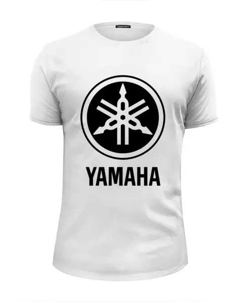 Заказать мужскую футболку в Москве. Футболка базовая YAMAHA от DESIGNER   - готовые дизайны и нанесение принтов.