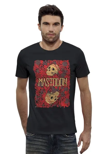 Заказать мужскую футболку в Москве. Футболка базовая Mastodon Band от Leichenwagen - готовые дизайны и нанесение принтов.