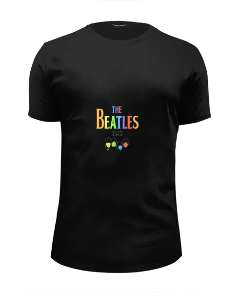 Заказать мужскую футболку в Москве. Футболка базовая "The Beatles" от Fedor - готовые дизайны и нанесение принтов.
