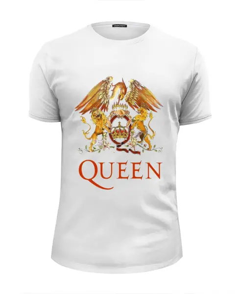 Заказать мужскую футболку в Москве. Футболка базовая Queen от ROK - готовые дизайны и нанесение принтов.